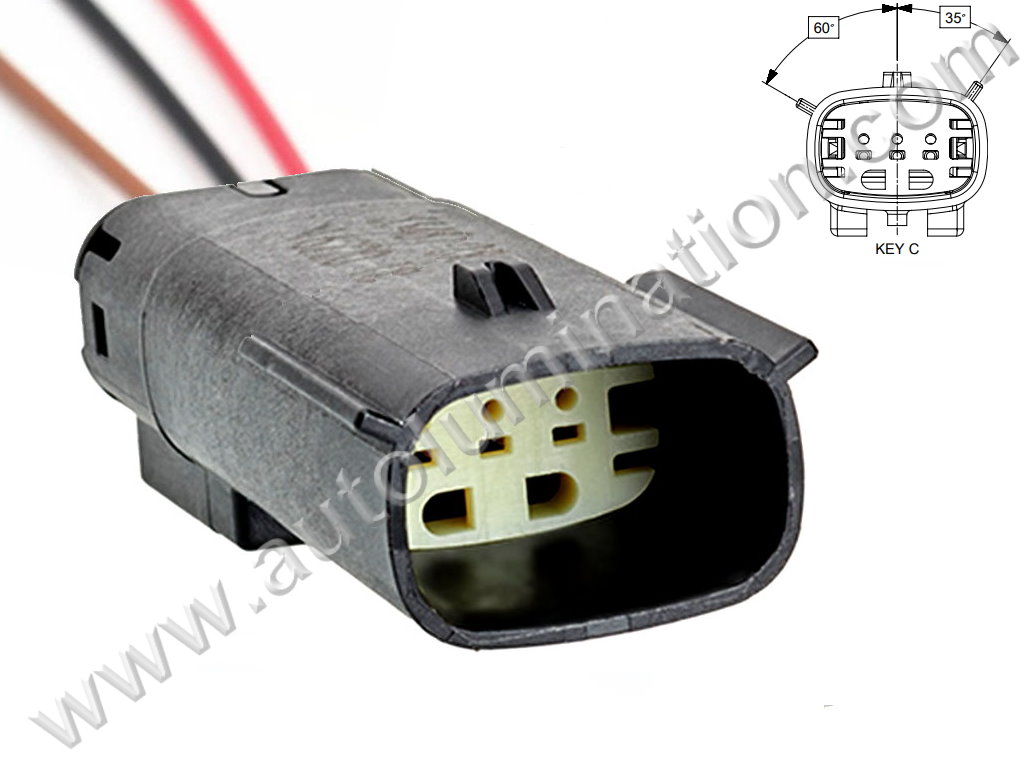 Pigtail Connector with Wires,,,,Molex,MX150,B71B3 Male,,33481-0322, 33481-3322, 334810322, 334813322,,Daytime Running Lamp, Emblem Lamp, Fog Lamp, LED Lamp,,,,Chevy, Lincoln, Ford