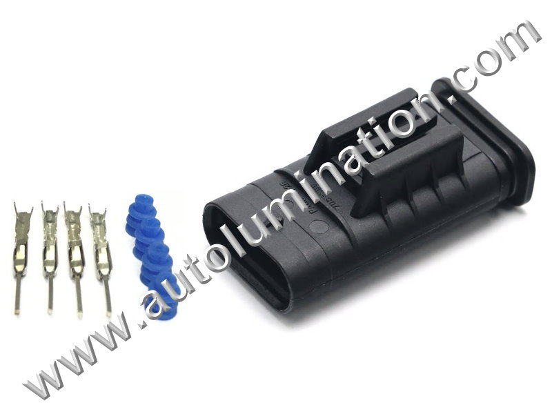 Connector Kit,,,,Hirschmann,,H14A4,,,,,Radiator Shutter,Locker, Transmission Temperature Sensor,DRL, Daytime Running Light,Jeep, Jaguar, Range Rover, Land Rover, Chrysler, BMW, Chevy, Dodge