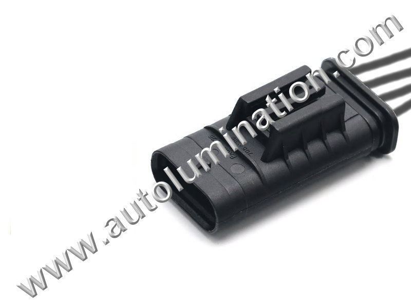 Pigtail Connector with Wires,,,,Hirschmann,,H14A4,,,,,Radiator Shutter,Locker, Transmission Temperature Sensor,DRL, Daytime Running Light,Jeep, Jaguar, Range Rover, Land Rover, Chrysler, BMW, Chevy, Dodge