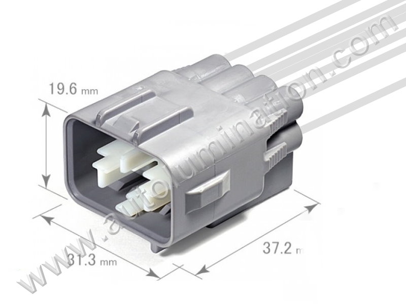 Pigtail Connector with Wires,,,,Yazaki,,,,90980-10896,,Headlight,Headlamp,,,Toyota, Lexus, Honda, Acura