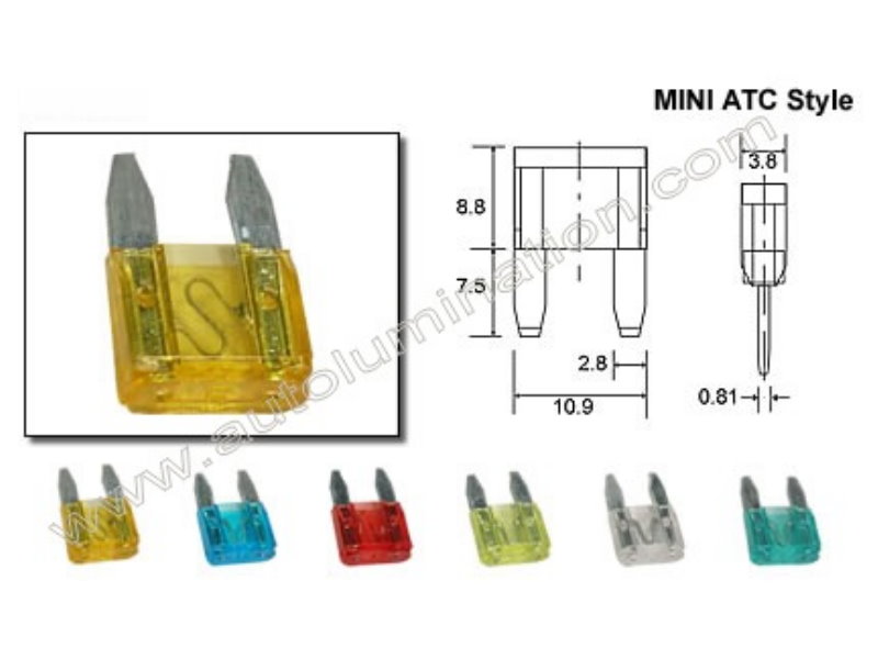 Mini-Fuse 15 Amp 10 Pack