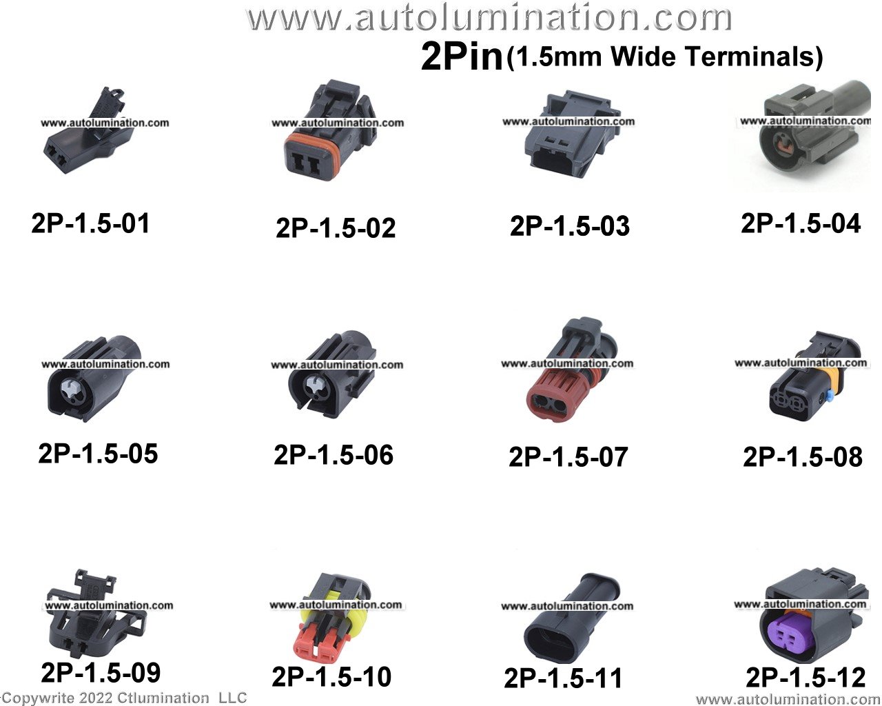 Automotive 2 Pin Position Cavity Wire Connector