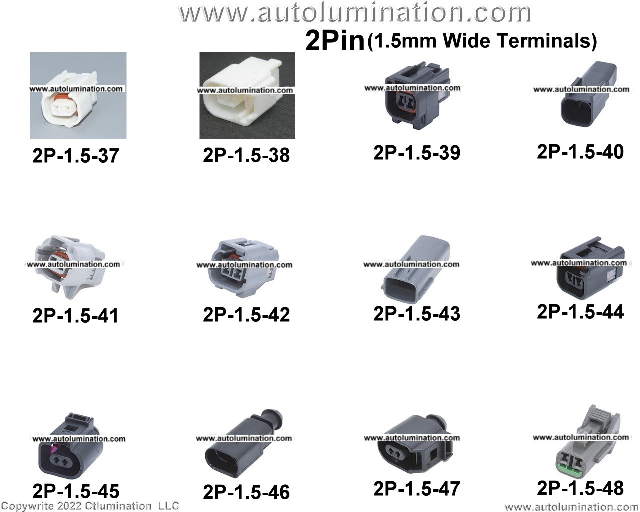 Automotive 2 Pin Position Cavity Wire Connector