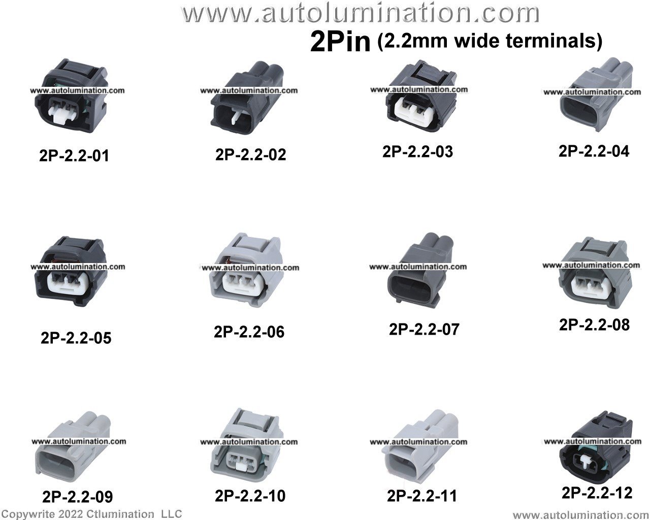 Automotive 2 Pin Position Cavity Wire Connector