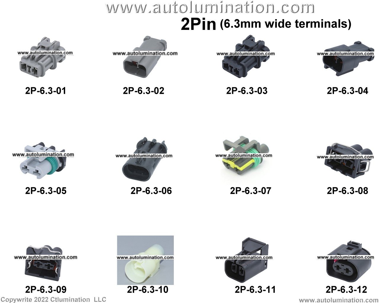 Automotive 2 Pin Position Cavity Wire Connector