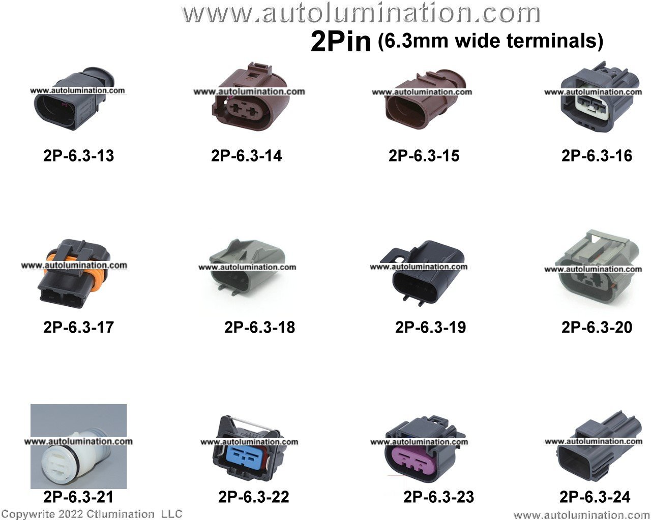 Automotive 2 Pin Position Cavity Wire Connector