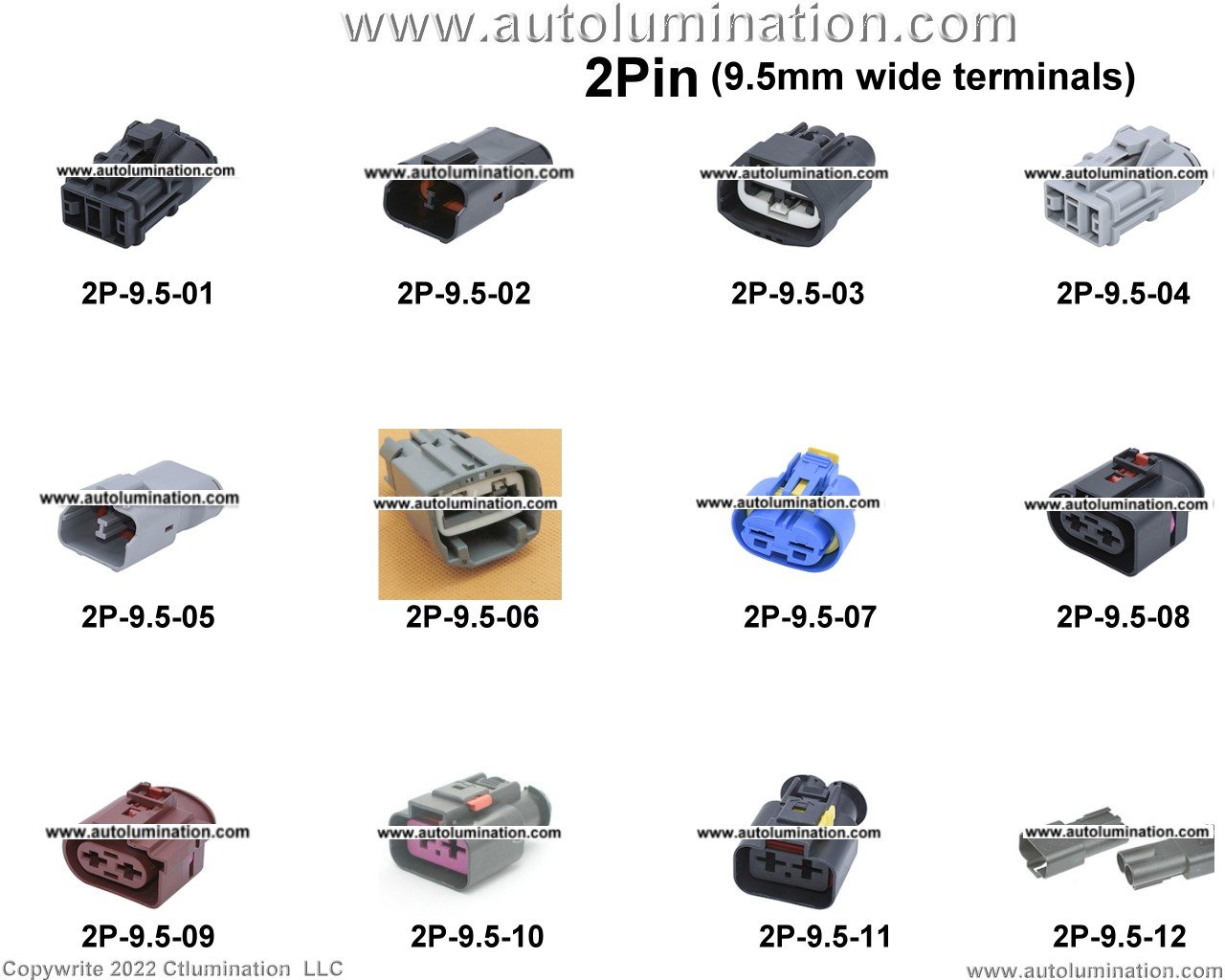 Automotive 2 Pin Position Cavity Wire Connector