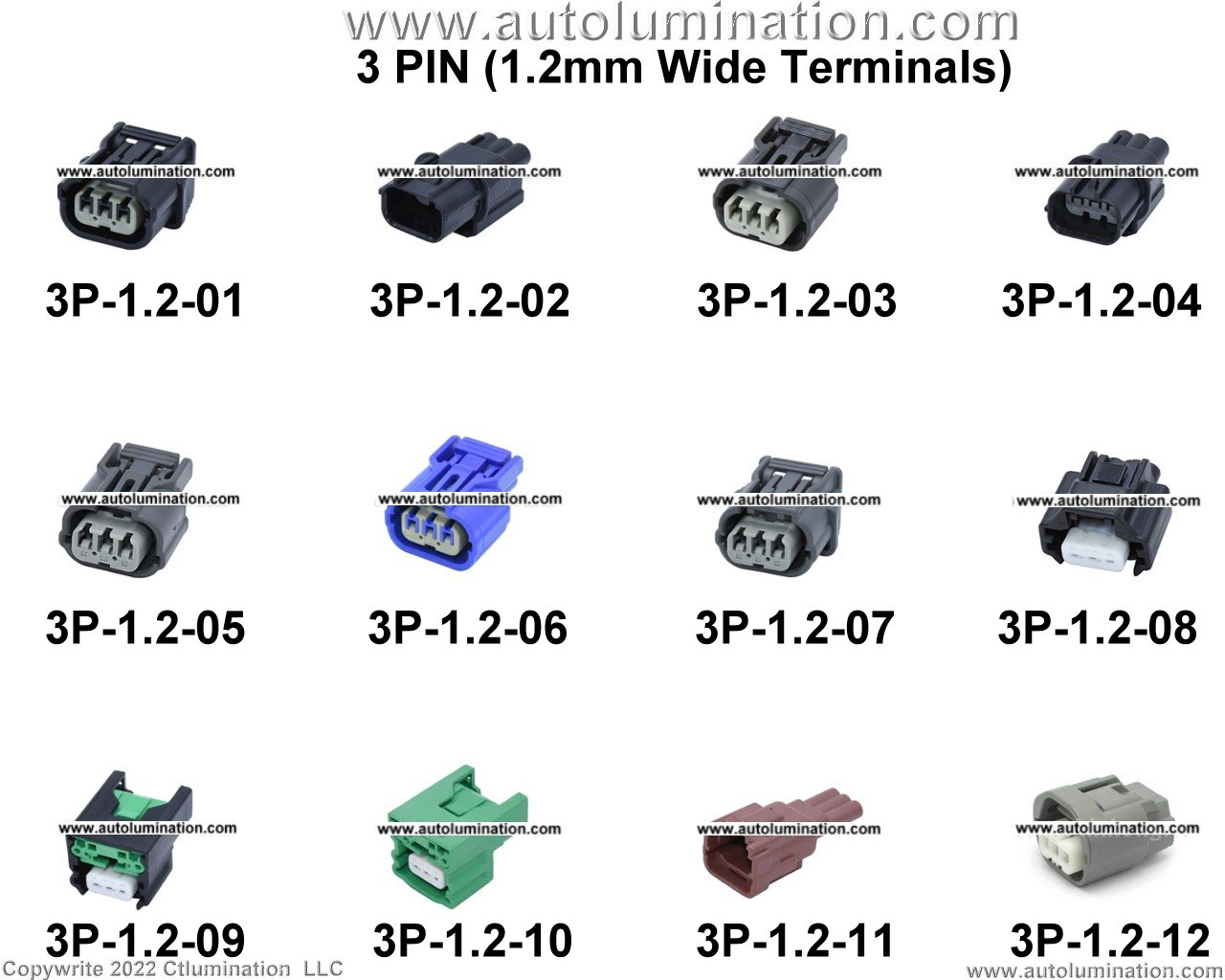 Automotive 3 Pin Position Cavity Wire Connector