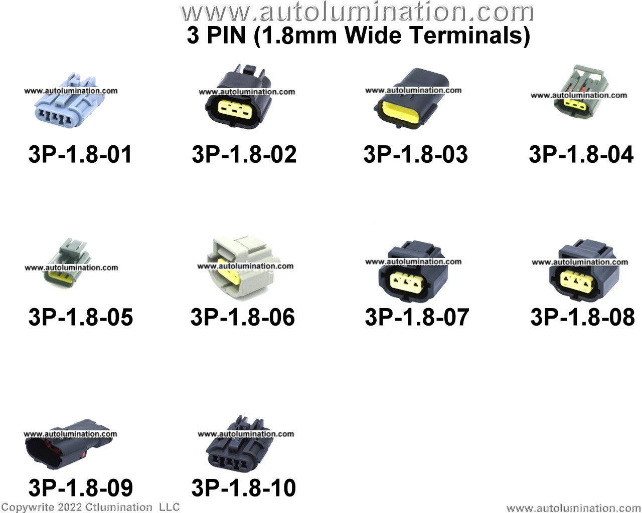 Automotive 3 Pin Position Cavity Wire Connector