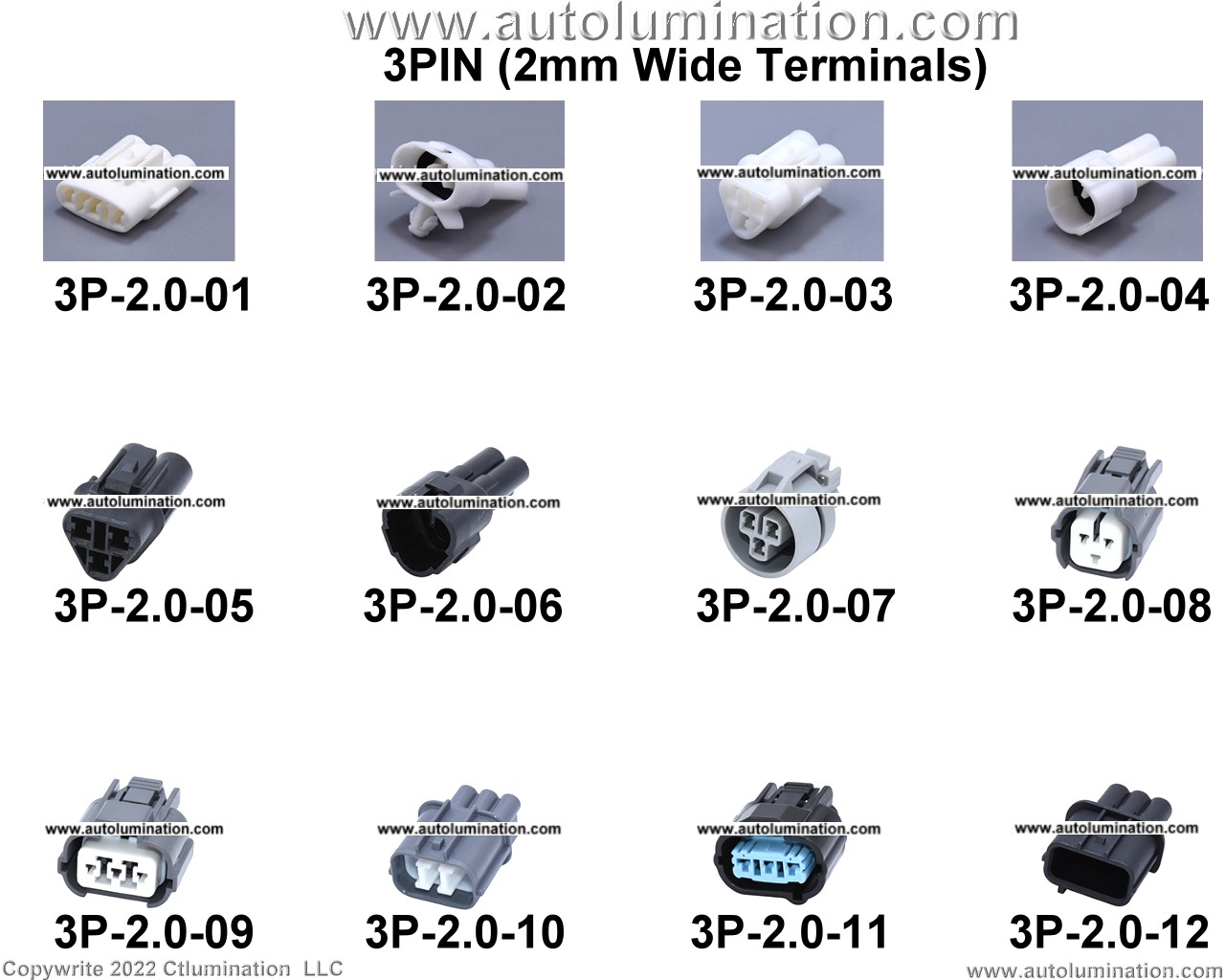 Automotive 3 Pin Position Cavity Wire Connector