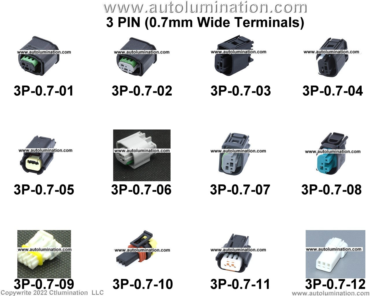 Automotive 3 Pin Position Cavity Wire Connector