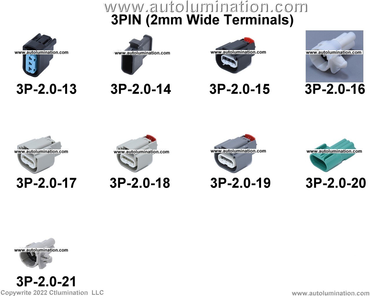 Automotive 3 Pin Position Cavity Wire Connector