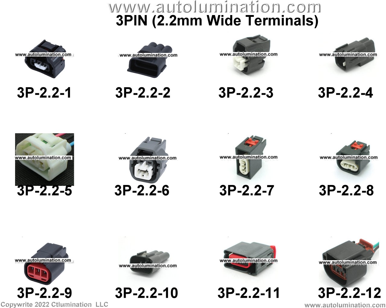 Automotive 3 Pin Position Cavity Wire Connector