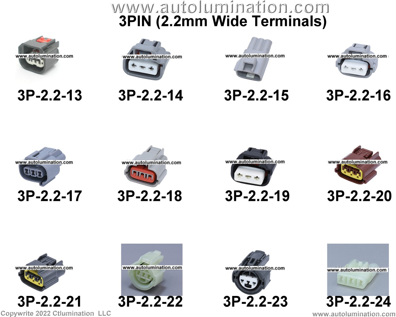 Automotive 3 Pin Position Cavity Wire Connector