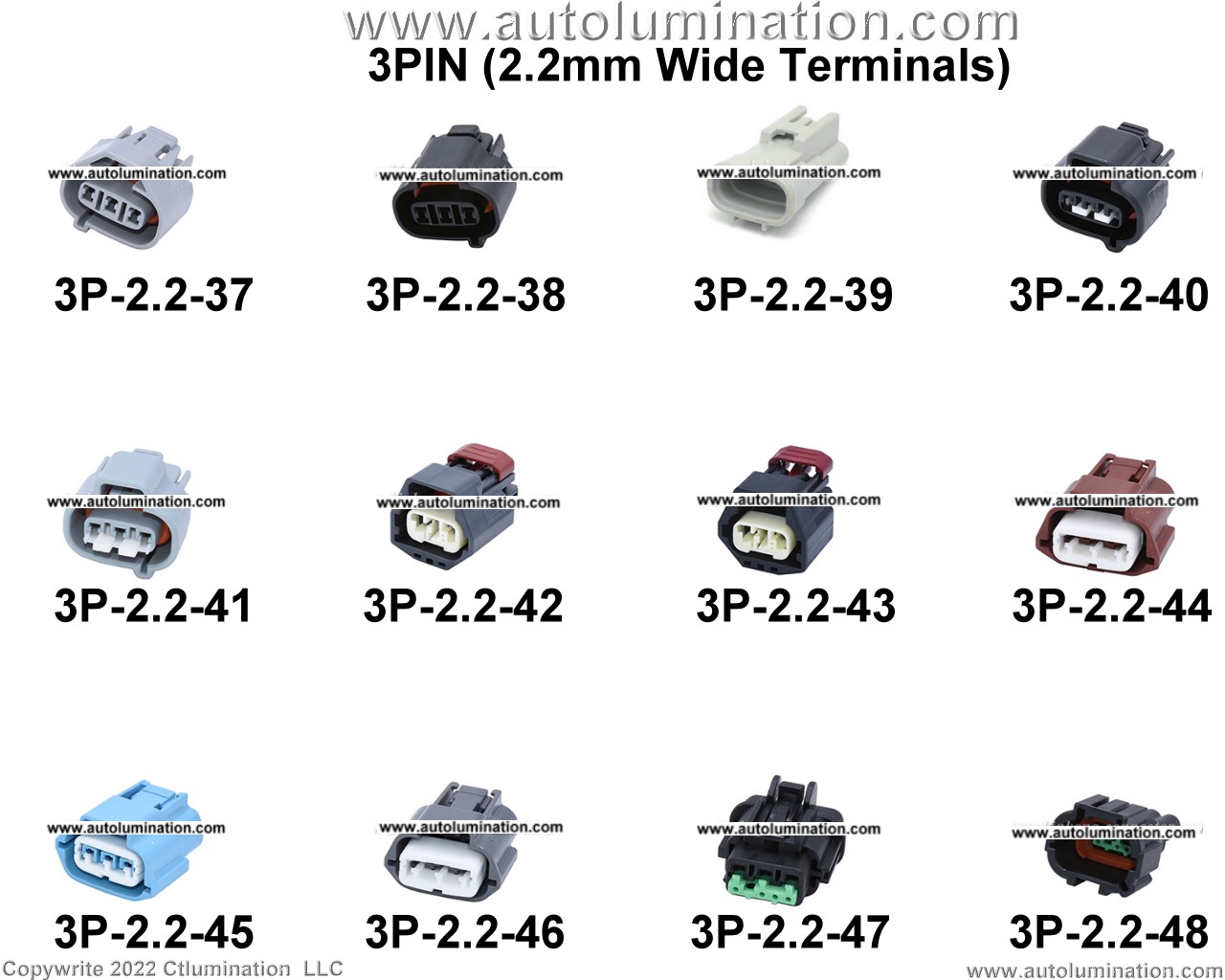 Automotive 3 Pin Position Cavity Wire Connector