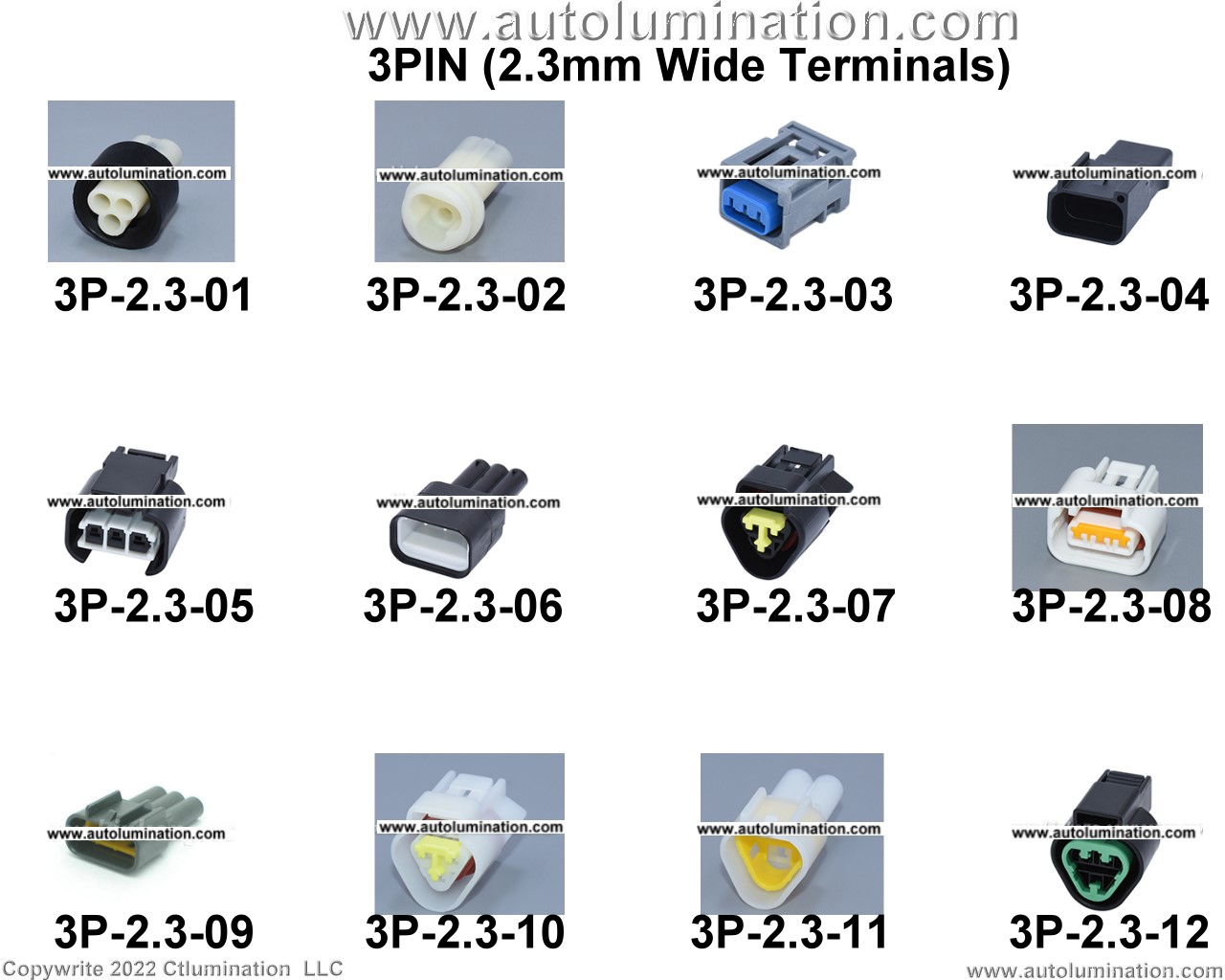 Automotive 3 Pin Position Cavity Wire Connector