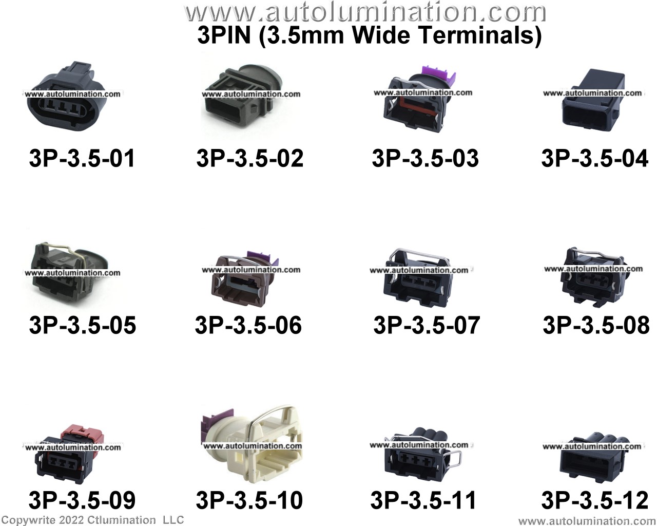 Automotive 3 Pin Position Cavity Wire Connector