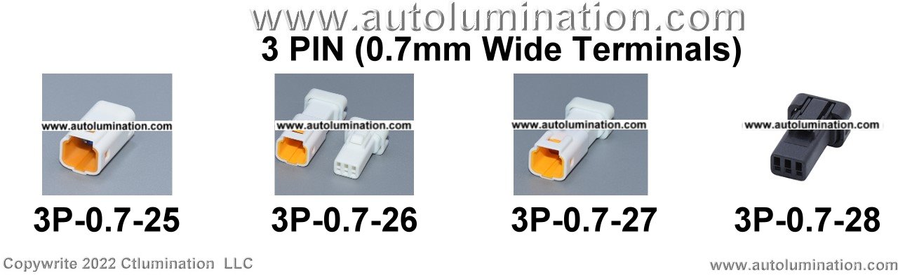 Automotive 3 Pin Position Cavity Wire Connector