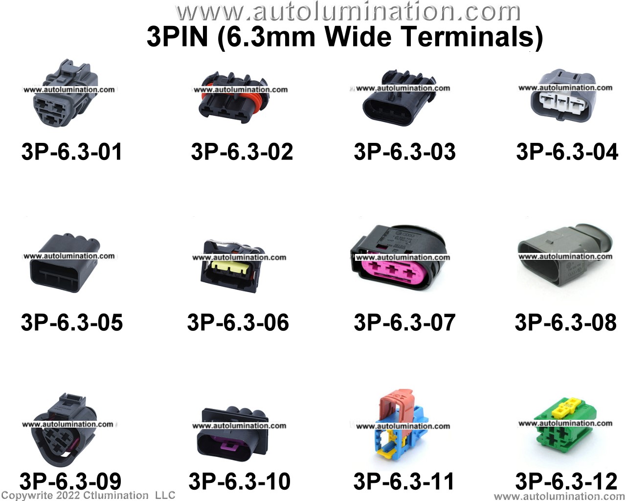 Automotive 3 Pin Position Cavity Wire Connector