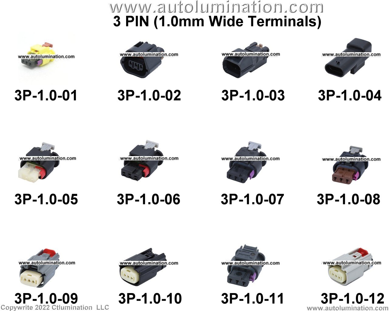 Automotive 3 Pin Position Cavity Wire Connector