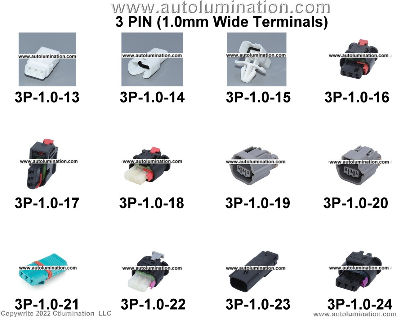 Automotive 3 Pin Position Cavity Wire Connector