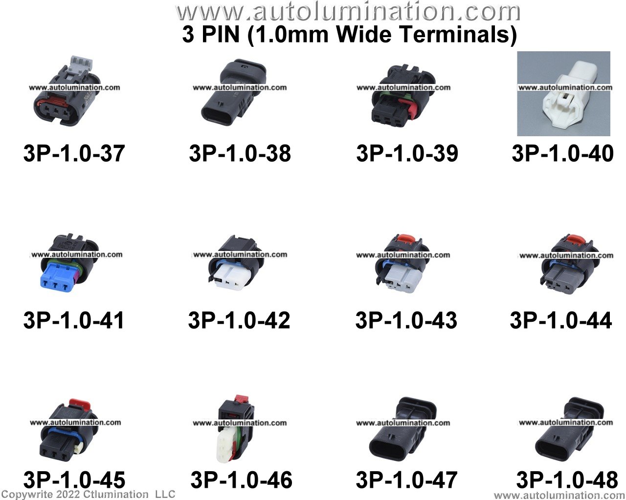 Automotive 3 Pin Position Cavity Wire Connector