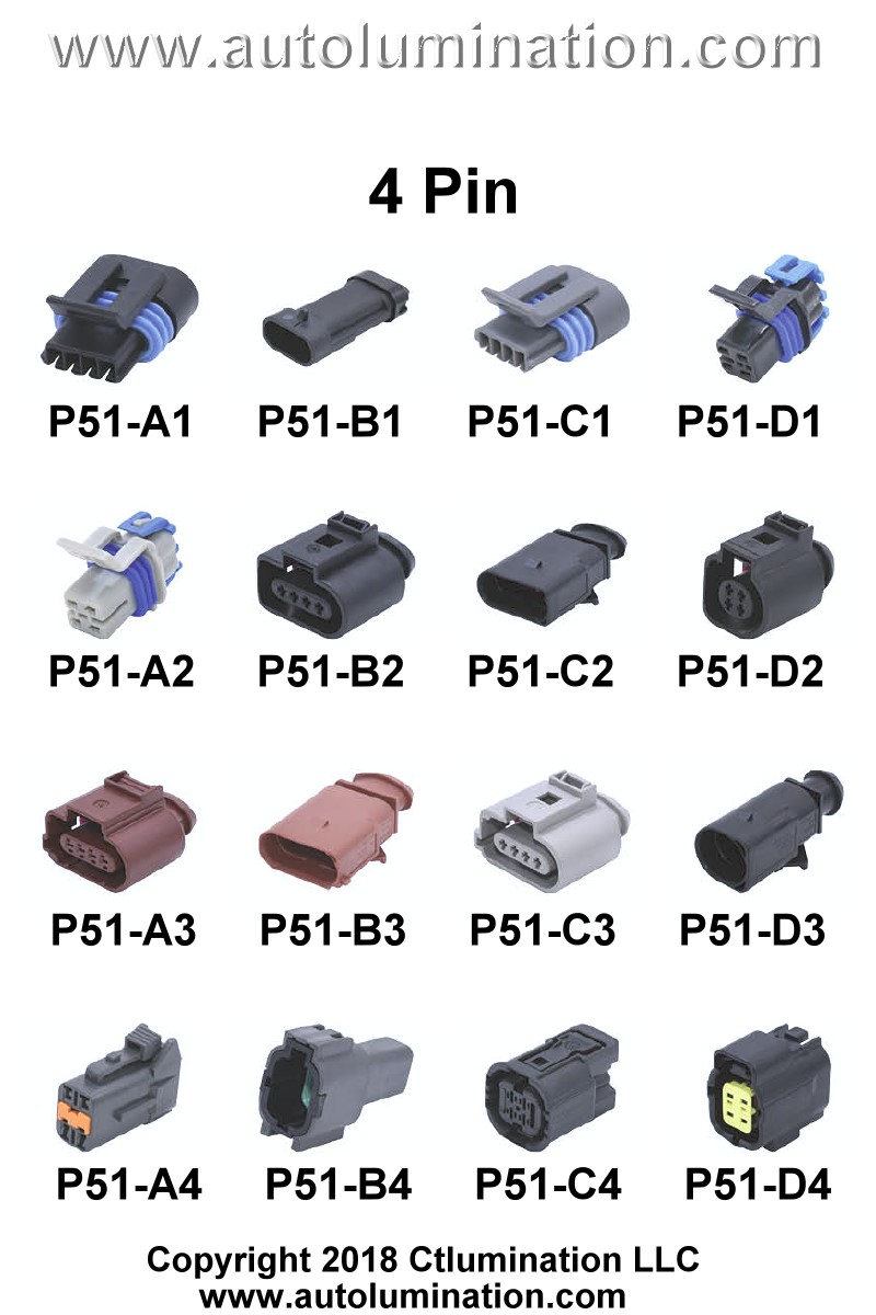 Automotive 4 Pin Position Cavity Wire Connector