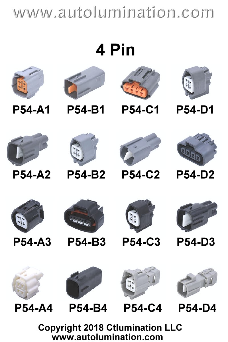 Automotive 4 Pin Position Cavity Wire Connector