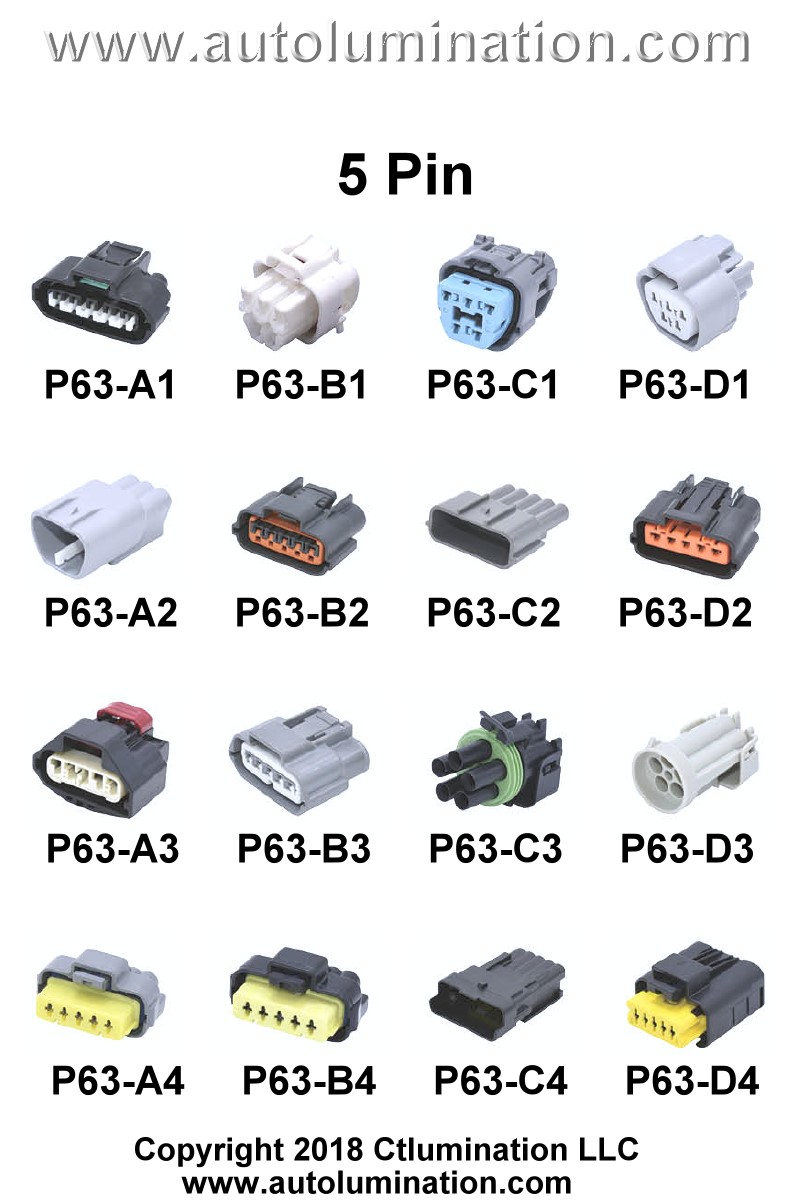 Automotive 5 Pin Position Cavity Wire Connector