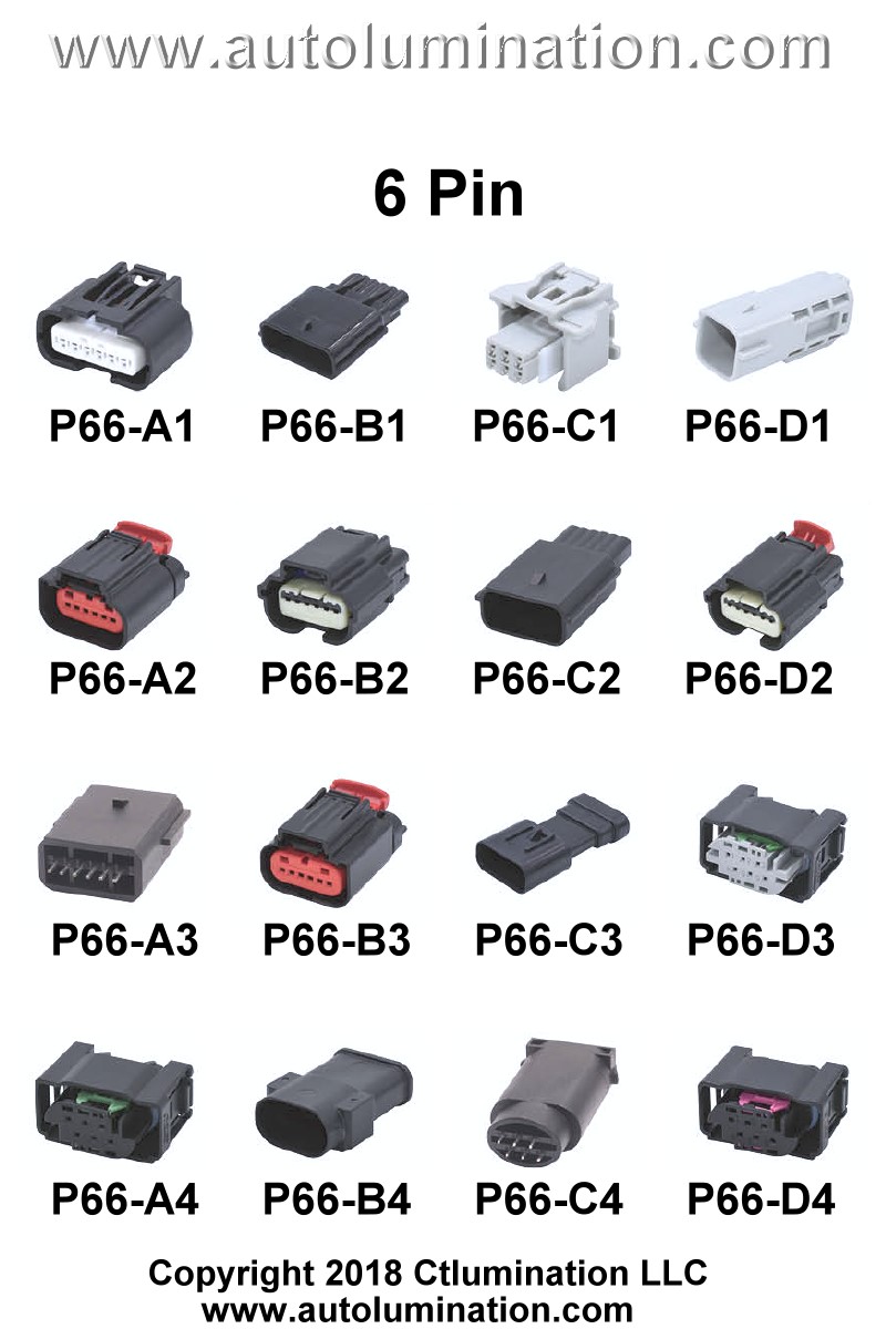 Automotive 6 Pin Position Cavity Wire Connector