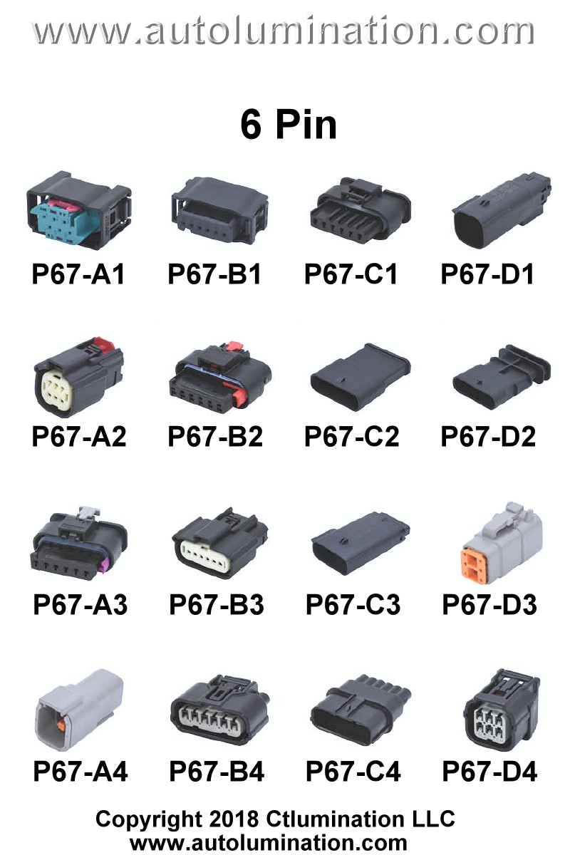 Automotive 6 Pin Position Cavity Wire Connector