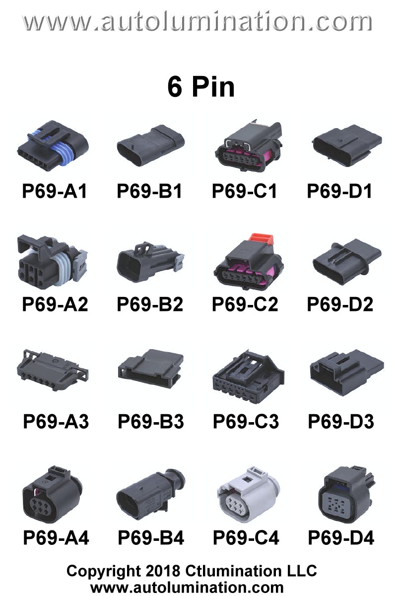 Automotive 6 Pin Position Cavity Wire Connector