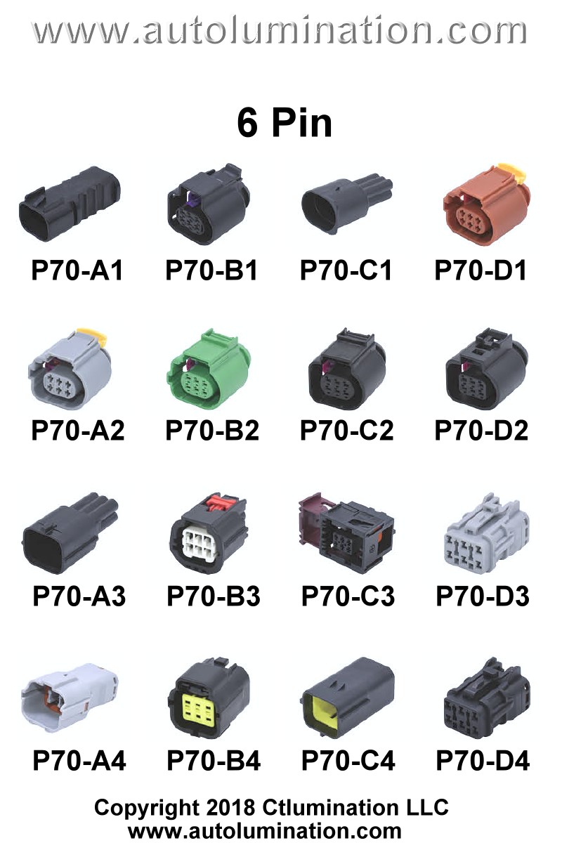 Automotive 6 Pin Position Cavity Wire Connector