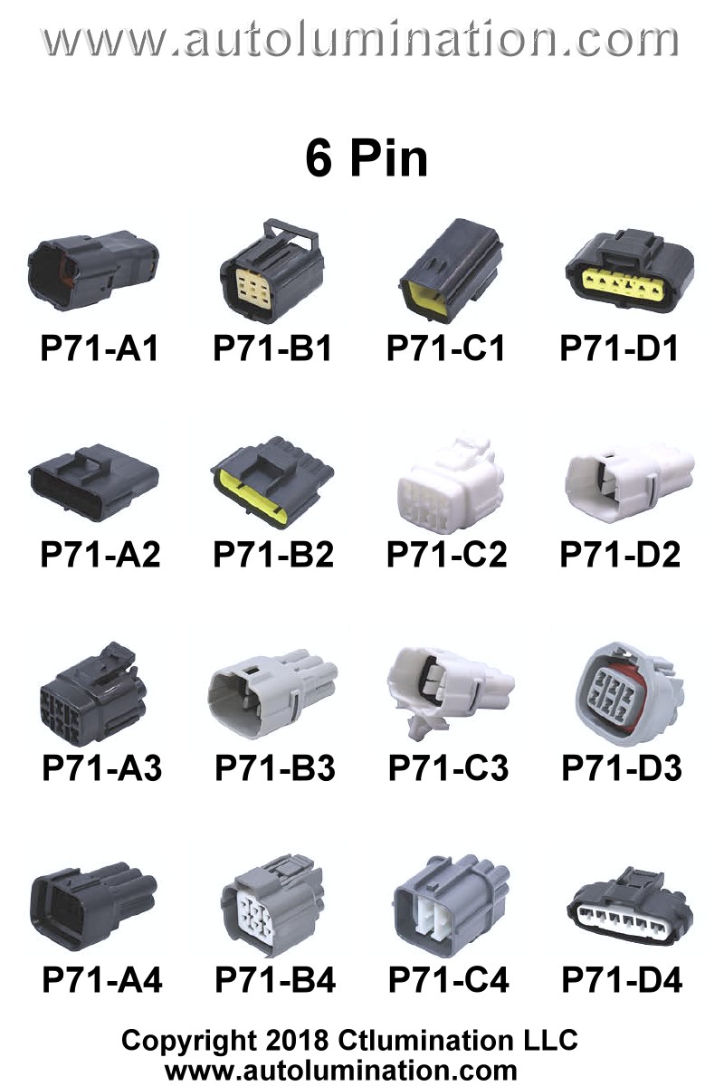 Automotive 6 Pin Position Cavity Wire Connector