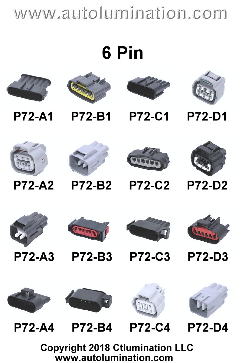 Automotive 6 Pin Position Cavity Wire Connector