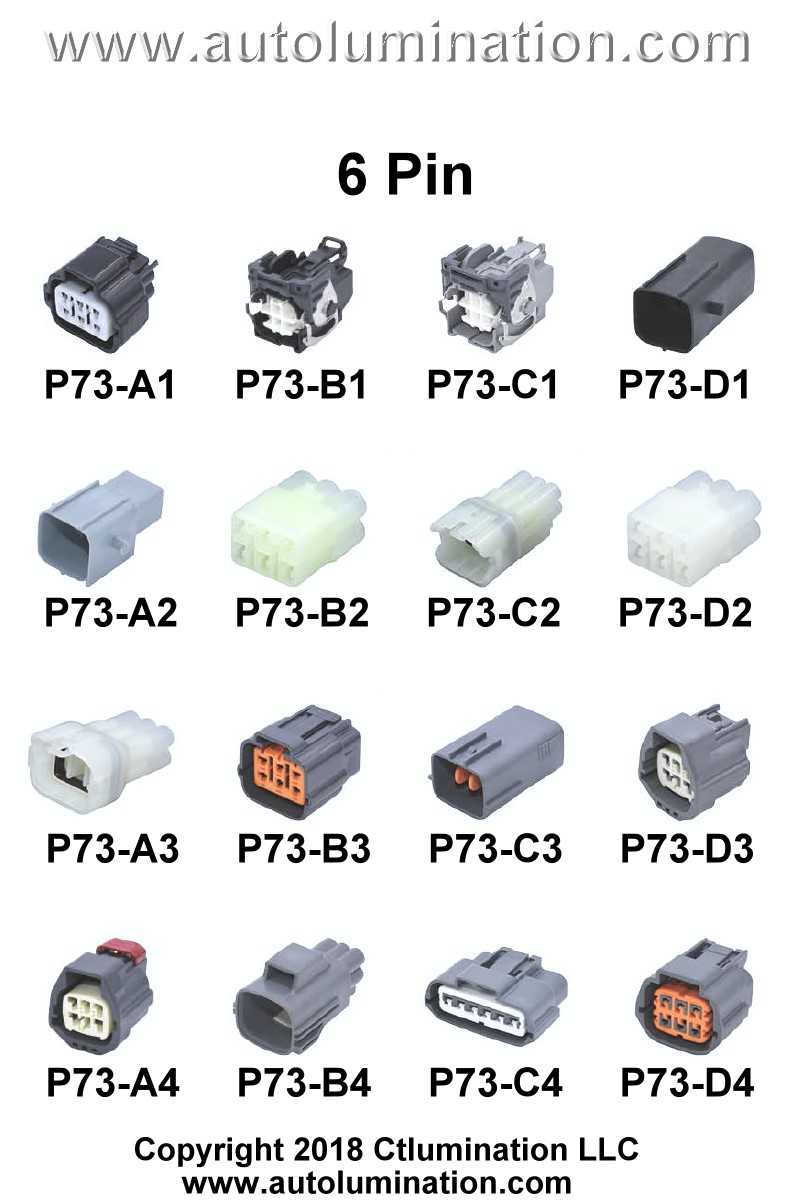 Automotive 6 Pin Position Cavity Wire Connector