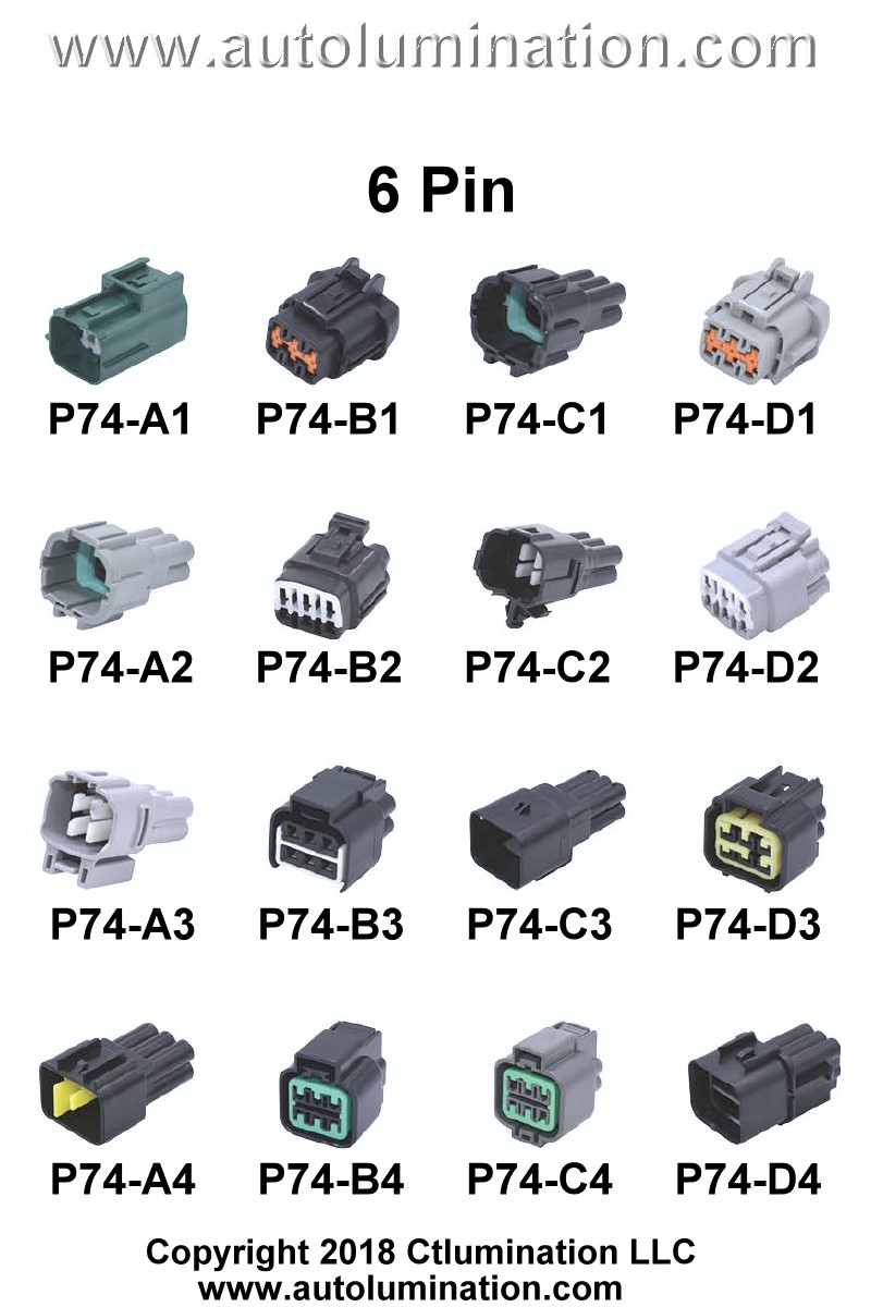 Automotive 6 Pin Position Cavity Wire Connector