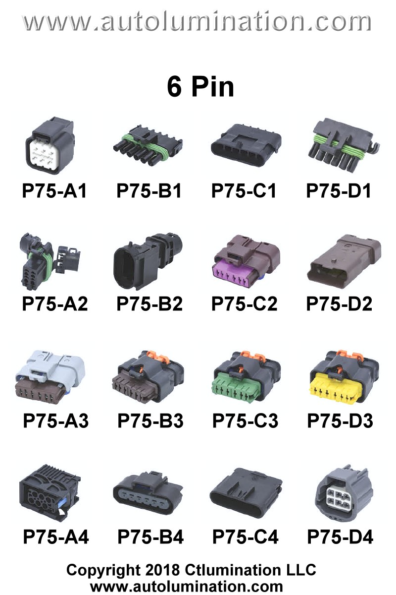 Automotive 6 Pin Position Cavity Wire Connector