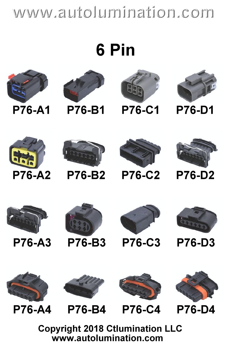 Automotive 6 Pin Position Cavity Wire Connector