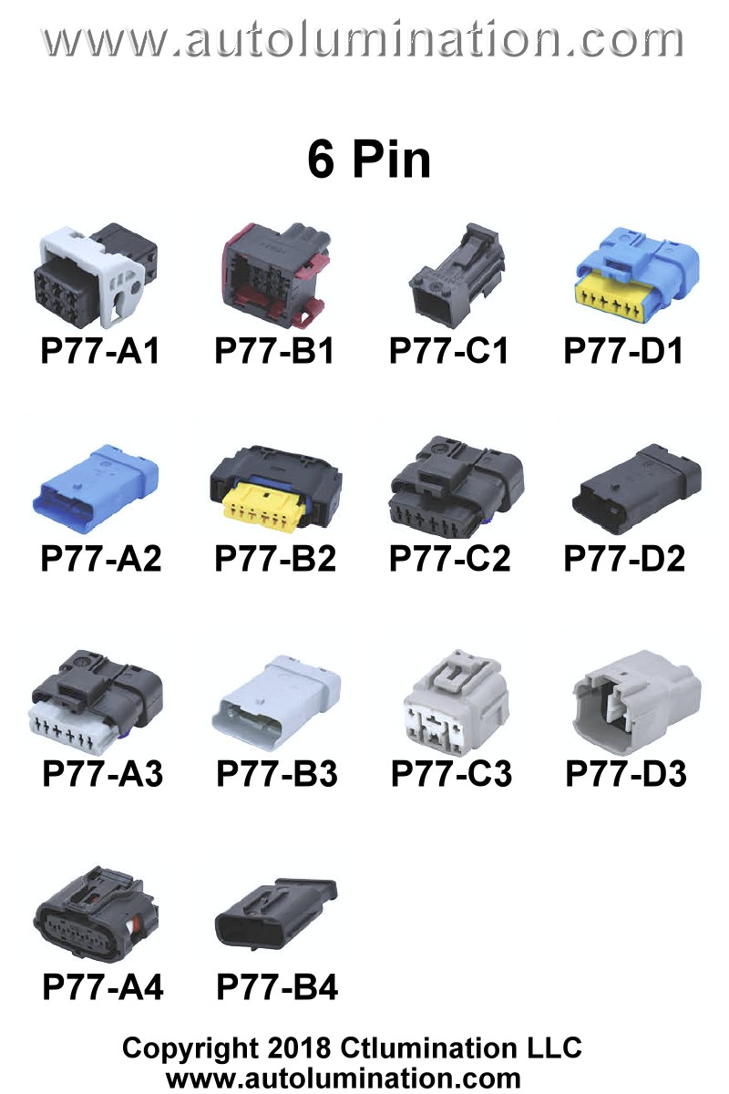 Automotive 6 Pin Position Cavity Wire Connector