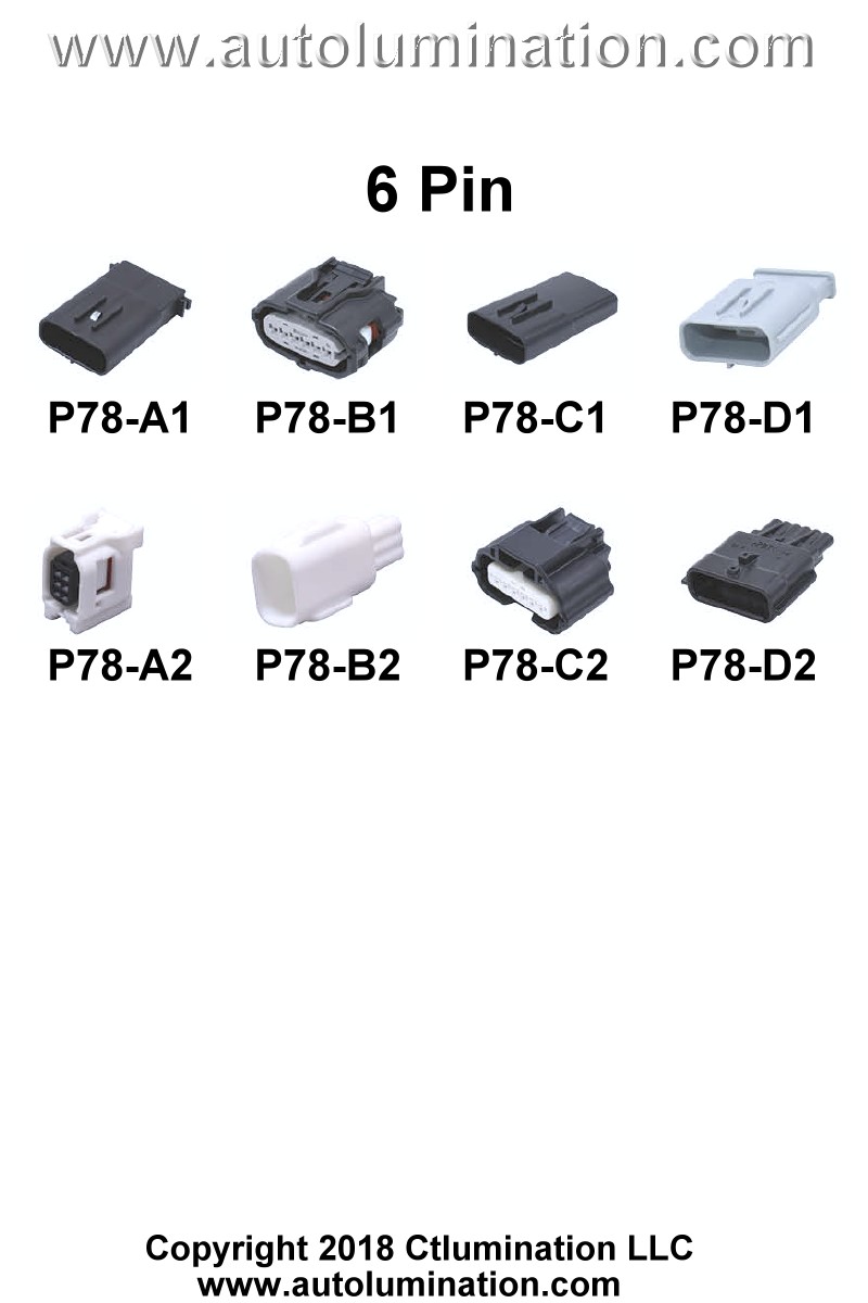 Automotive 6 Pin Position Cavity Wire Connector