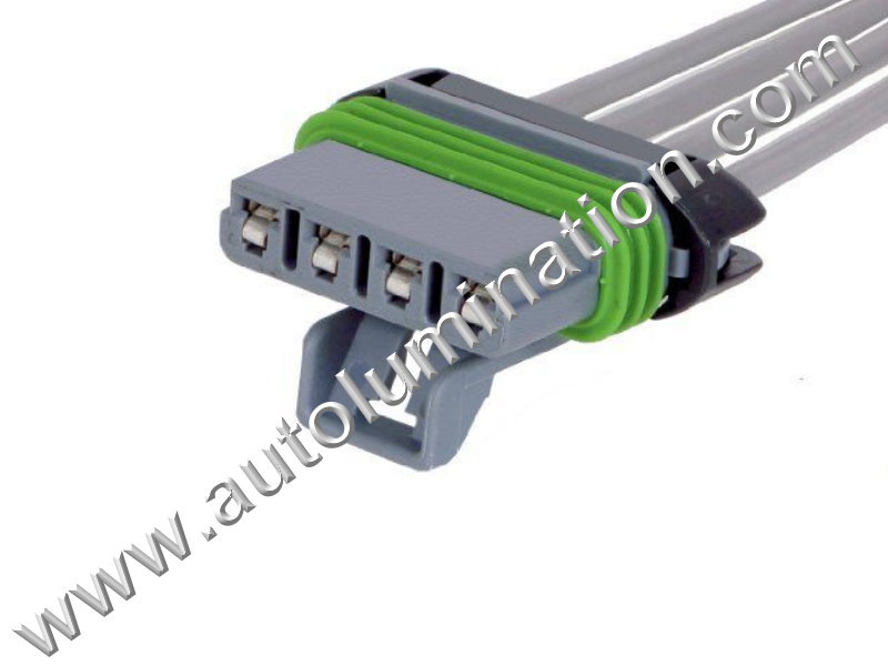 Universal 4pin Connector with Leads Wiring Harness Pigtail Gray 6