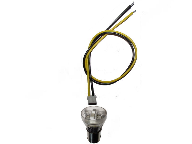 1142 1142 Ba15d Bayonet Metal standard bulb bases with a plug in 2wire pigtail 6in 18 gauge wires
