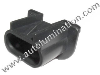 H13 Male Plastic Headlight Connector Shell Only 16 Gauge