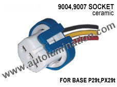 9004 female ceramic headlight pigtail connector 12 Gauge