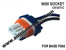 9005 female ceramic headlight pigtail connector 12 Gauge