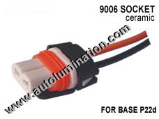 9006 female ceramic headlight pigtail connector 12 Gauge