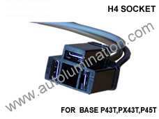 H4 Female Plastic Headlight Pigtail Connector 16 Gauge