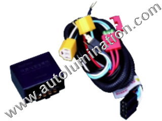 h4 headlight brightener relay harness