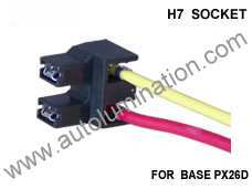 H7 Female Plastic Headlight Pigtail Connector 16 Gauge